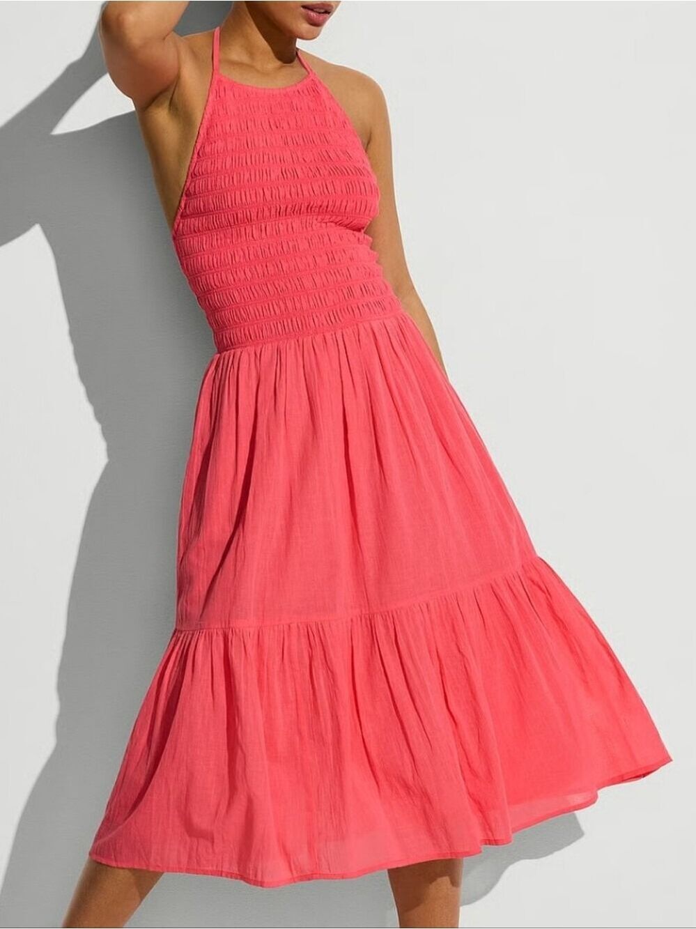 Victoria's Secret Swim Beachwear Smocked Midi Dress Sz XS NWT
